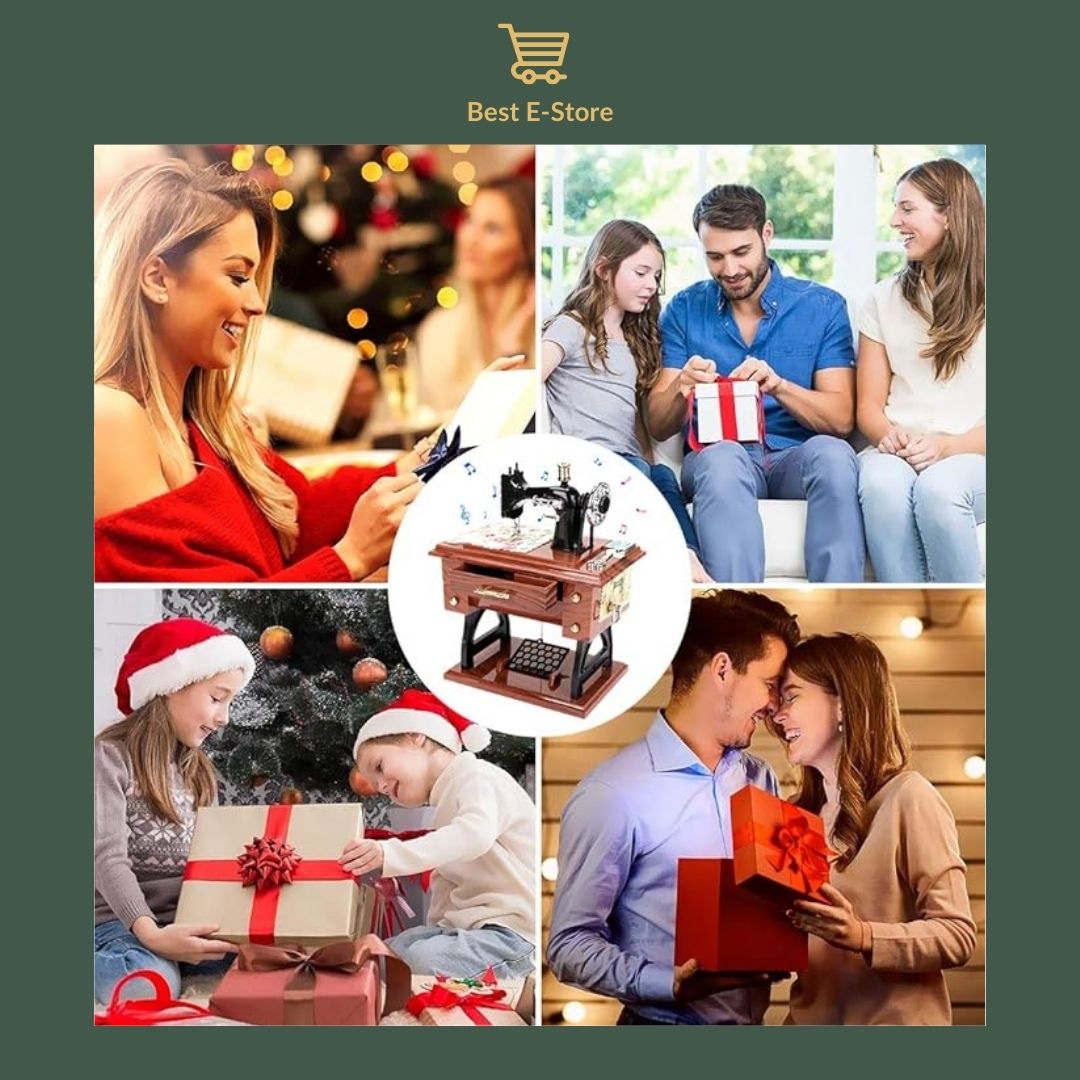 🎼 Charming Sewing Machine Music Box: Perfect Gift 🎁