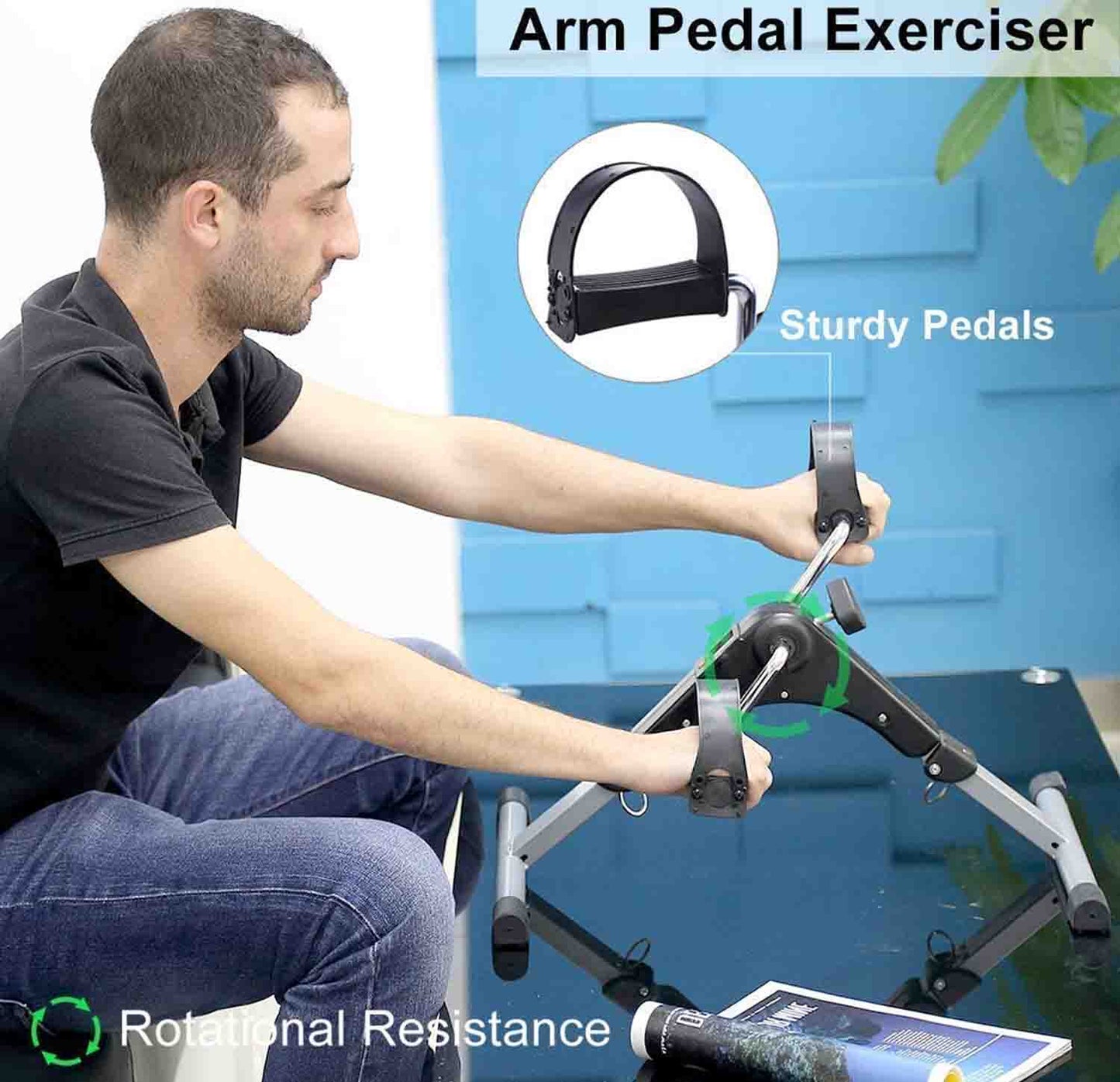 Portable Folding Pedal Exerciser Machine