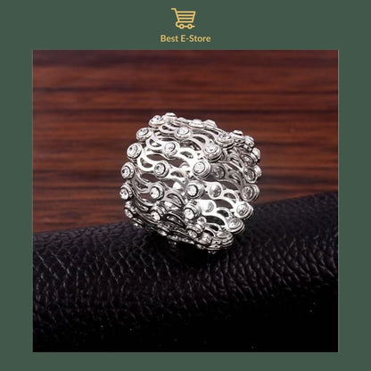 🎁 O presente perfeito: Anel de pulseira conversível com Glamour CZ cintilante 💎