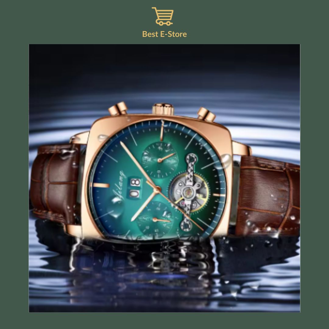 🎁 Perfect Gift for Him: Elegant Mechanical Timepiece