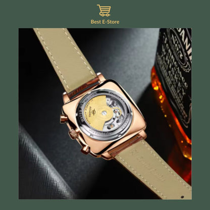 🎁 Perfect Gift for Him: Elegant Mechanical Timepiece