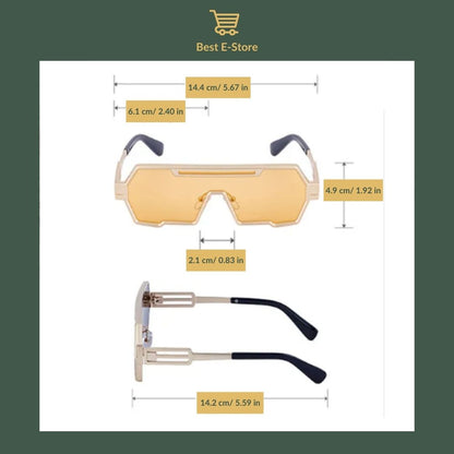 🕶️Retro Steampunk Sunglasses :  Bold Style with HD UV400 Protection✨