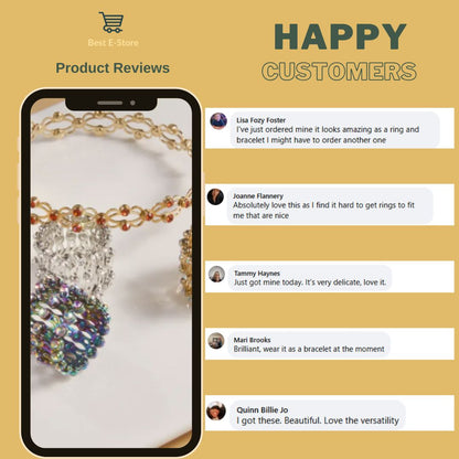 🎁 The Perfect Gift: Convertible Bangle Ring with Sparkling CZ Glamour 💎