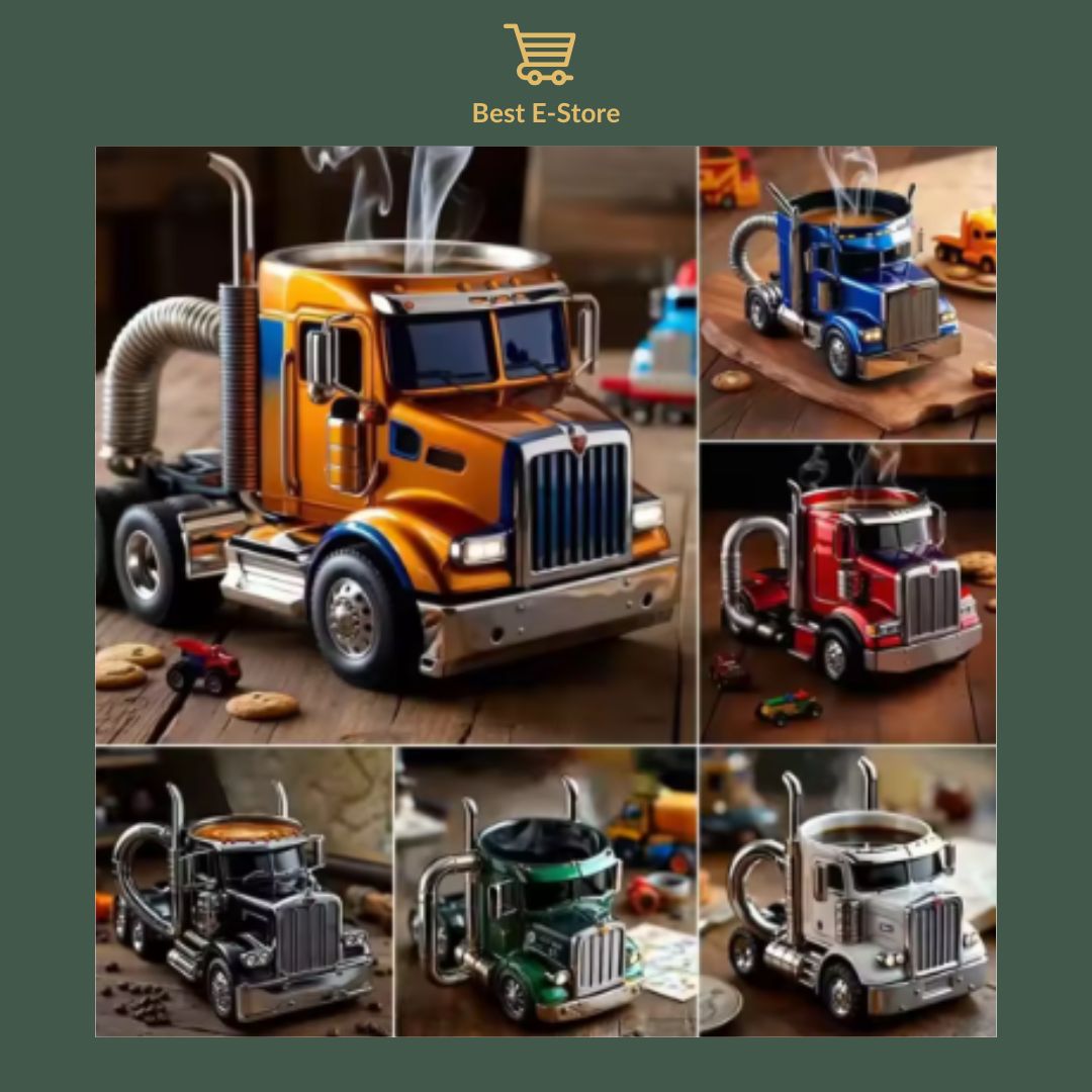 🚛 Tasse à café Semi-Truck: Cadeau parfait pour les amateurs de camions ☕