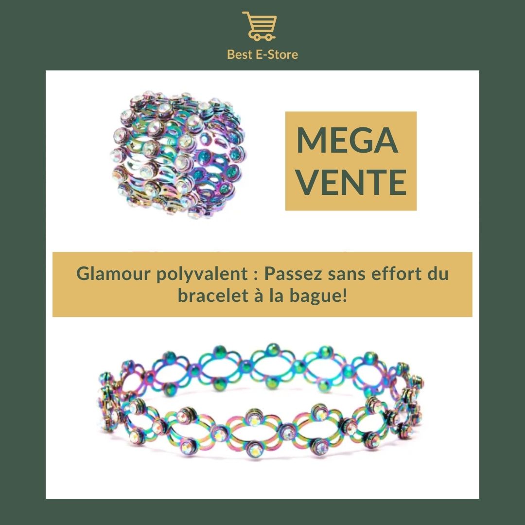 🎁 Le cadeau parfait : Bracelet convertible CZ étincelante 💎