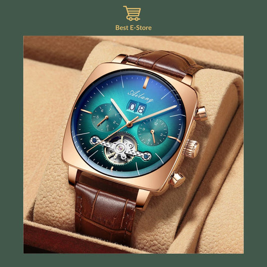 🎁 Perfect Gift for Him: Elegant Mechanical Timepiece