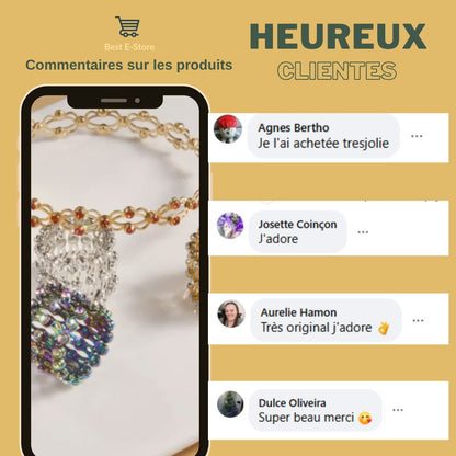 🎁 Le cadeau parfait : Bracelet convertible CZ étincelante 💎