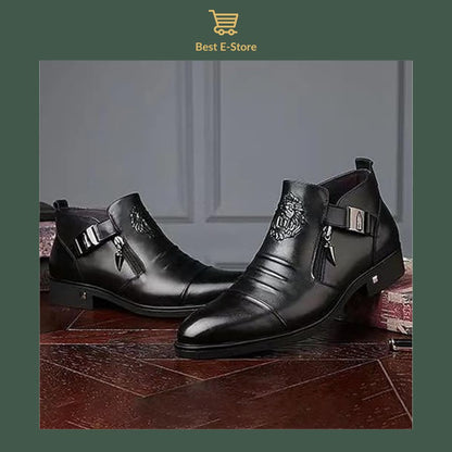👞 Elevate Your Look: Stylish Rivet Shoes with Height Boost 🚀