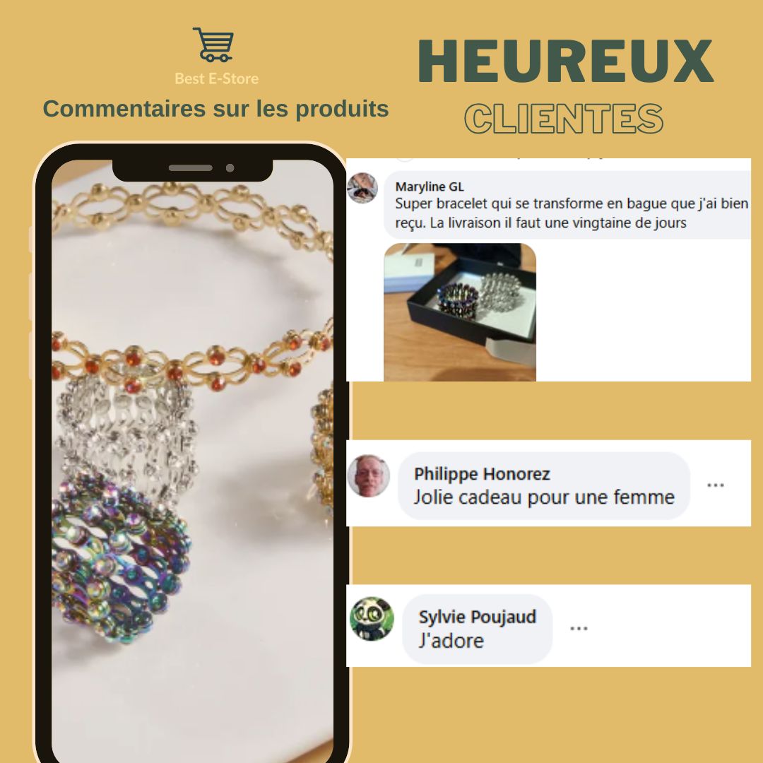 🎁 Le cadeau parfait : Bracelet convertible CZ étincelante 💎