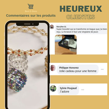 🎁 Le cadeau parfait : Bracelet convertible CZ étincelante 💎