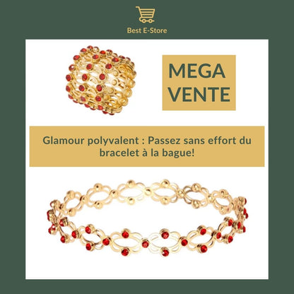 🎁 Le cadeau parfait : Bracelet convertible CZ étincelante 💎