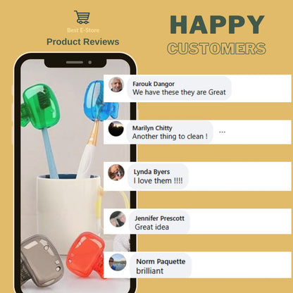 🎒 Portable Toothbrush Protectors: Colorful & Hygienic Travel Companions 🌟