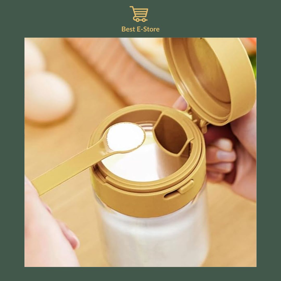 🌟 Kitchen Essential: Spice Jars with Lock & Measuring Spoon 🥄👩‍🍳