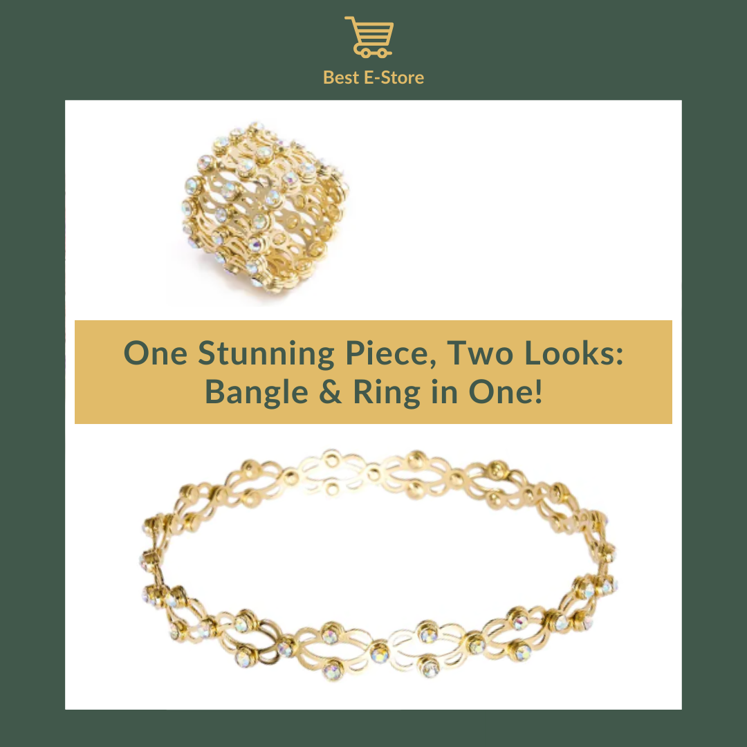 🎁 The Perfect Gift: Convertible Bangle Ring with Sparkling CZ Glamour 💎