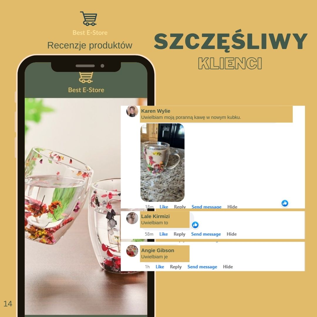 🌼 Floral Fusion: Szklane Kubki Podwójnymi Sciankami