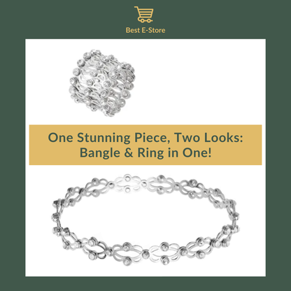🎁 The Perfect Gift: Convertible Bangle Ring with Sparkling CZ Glamour 💎