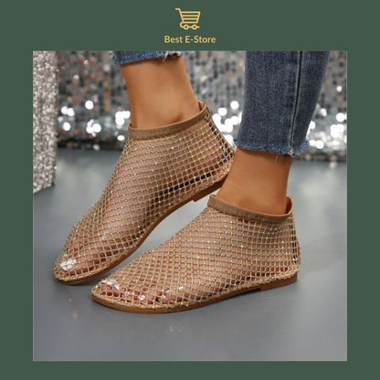 🔥 Chic & Comfy: Breathable Mesh Flats That Shine with Every Step 💃✨