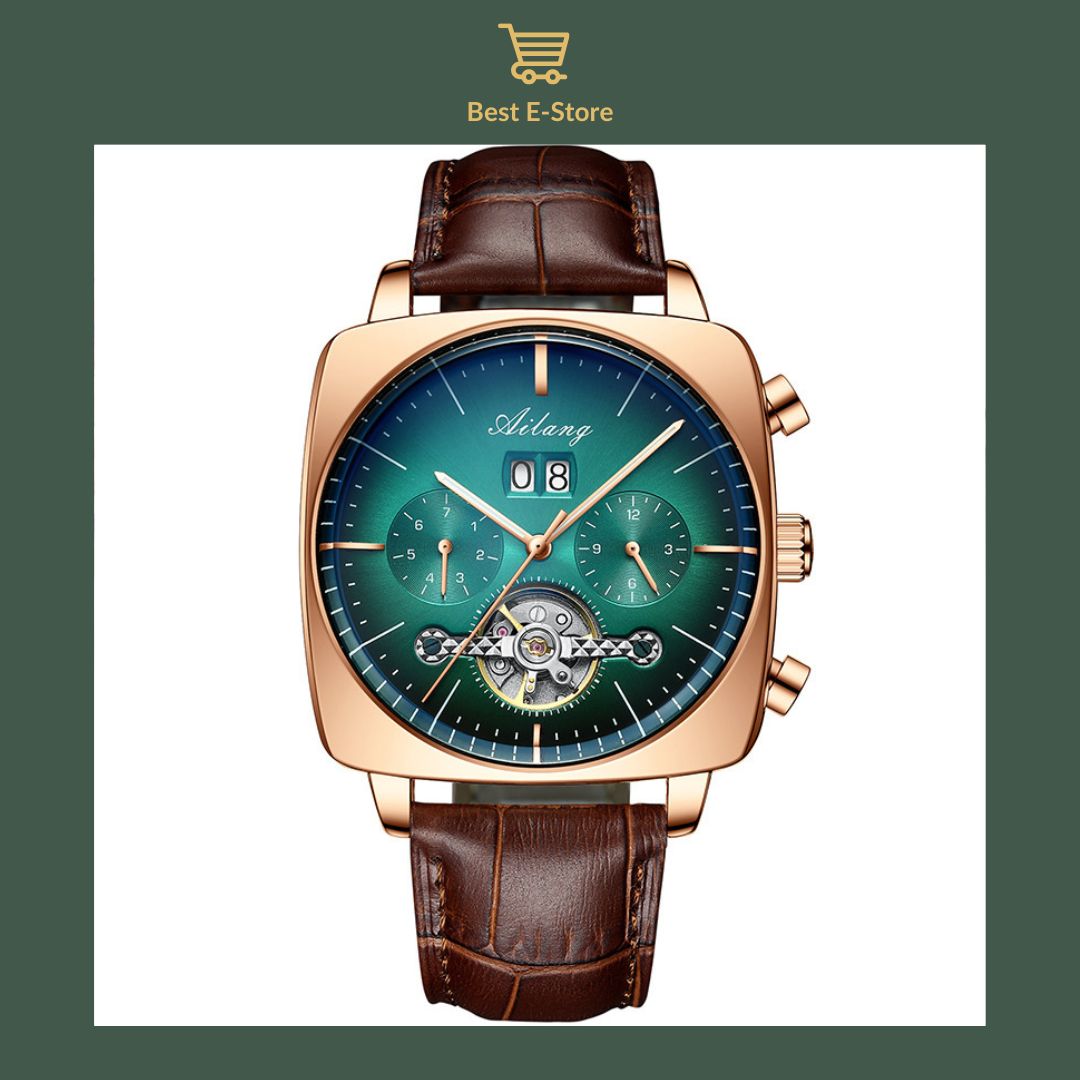 🎁 Perfect Gift for Him: Elegant Mechanical Timepiece