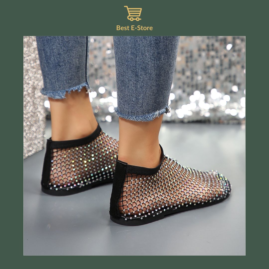 🔥 Chic & Comfy: Breathable Mesh Flats That Shine with Every Step 💃✨