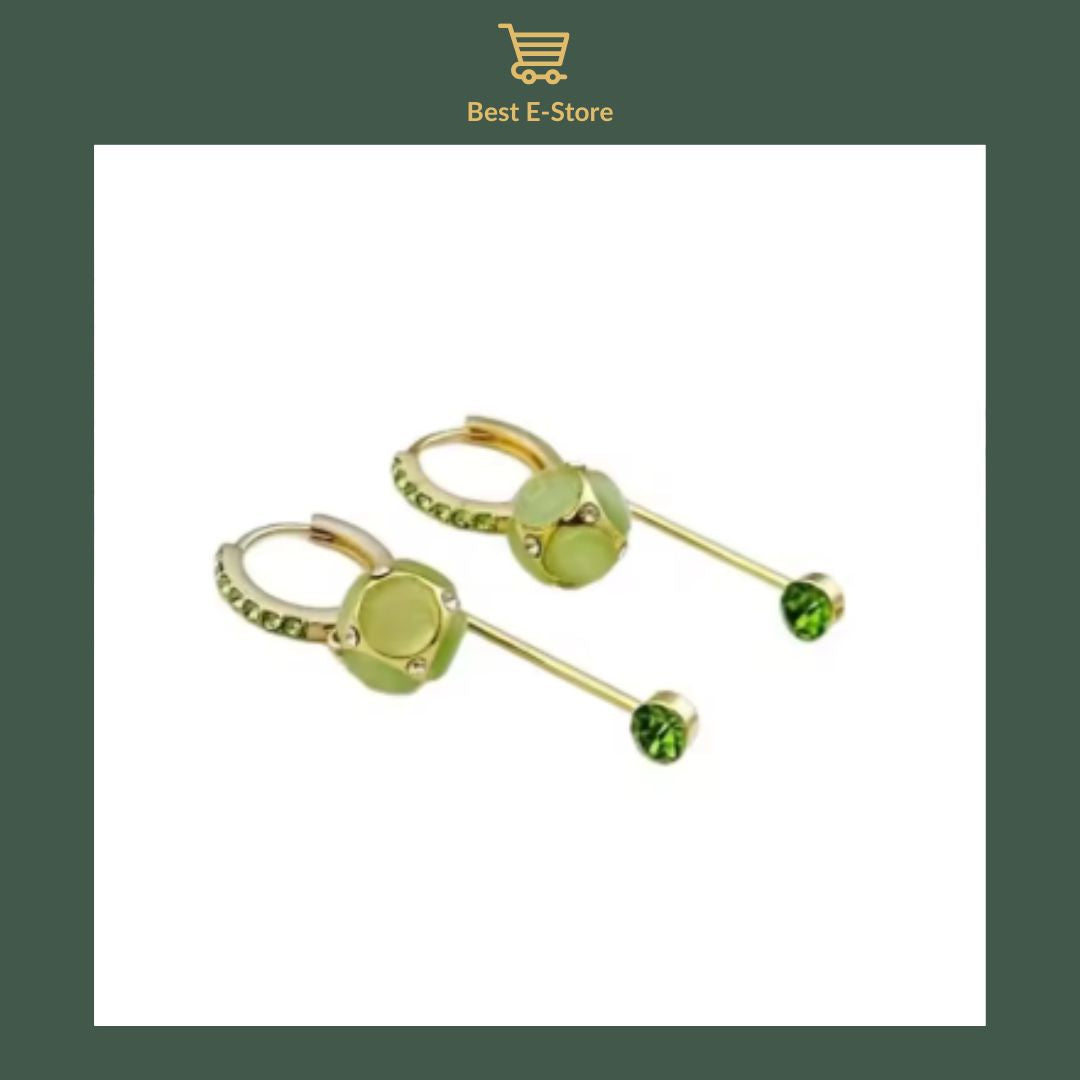💎 Sparkling Green Zircon Earrings: Perfect Gift for Any Occasion 🎀
