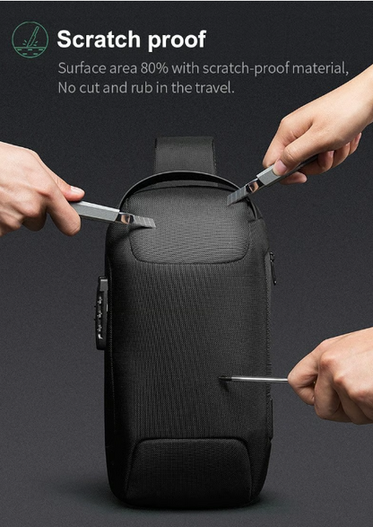 New Carbon Fiber Streamline Anti-Theft Sling Bag