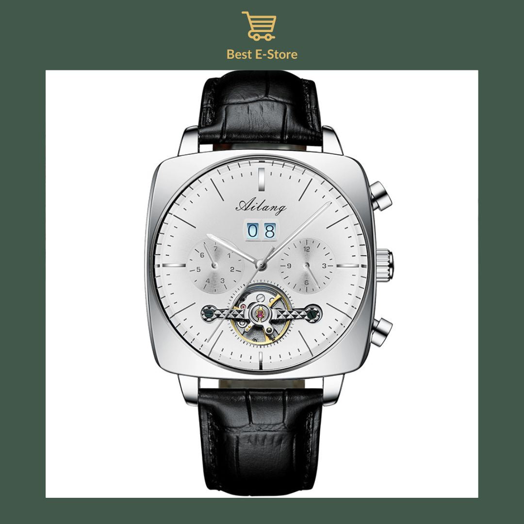 🎁 Perfect Gift for Him: Elegant Mechanical Timepiece