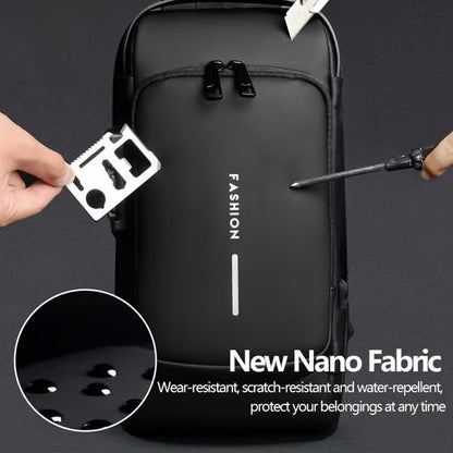 New Carbon Fiber Streamline Anti-Theft Sling Bag