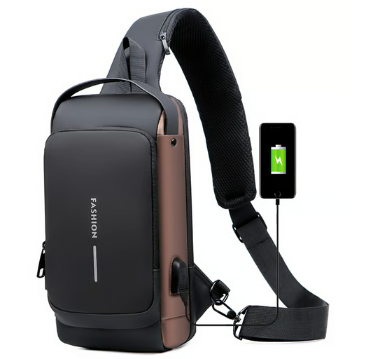 New Carbon Fiber Streamline Anti-Theft Sling Bag