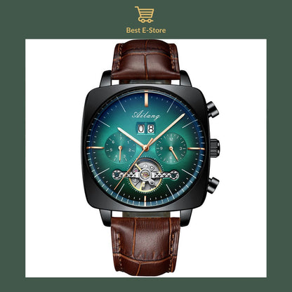 🎁 Perfect Gift for Him: Elegant Mechanical Timepiece