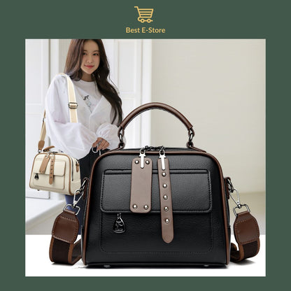 👜 Elégant sac à bandoulière en cuir: Stylé et spacieux ✨