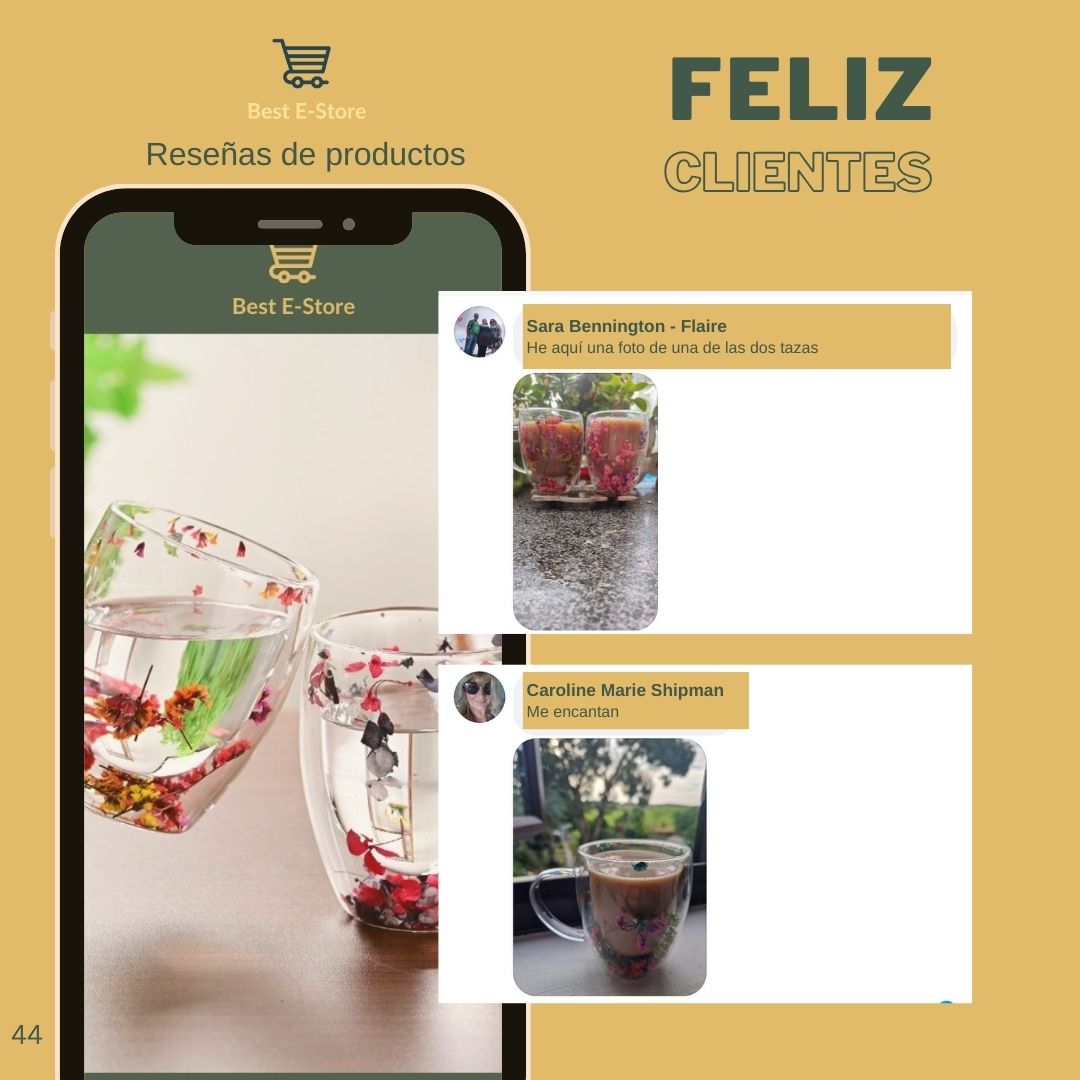 🌼Floral Fusion: Vasos Vidrio Doble Pared