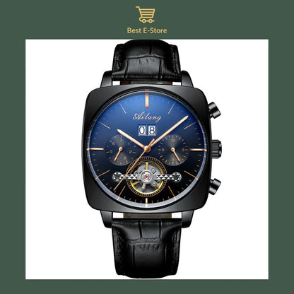 🎁 Perfect Gift for Him: Elegant Mechanical Timepiece