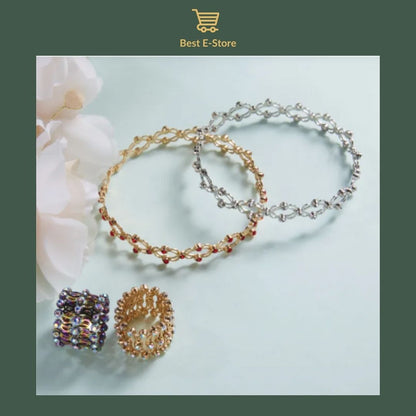 🎁 O presente perfeito: Anel de pulseira conversível com Glamour CZ cintilante 💎