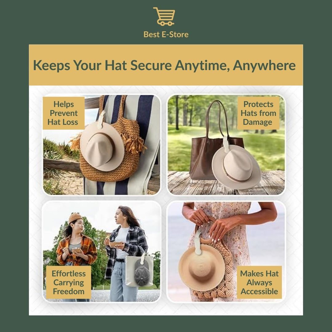 🧲 Strong Magnetic Hat Clip: The Perfect Travel Companion