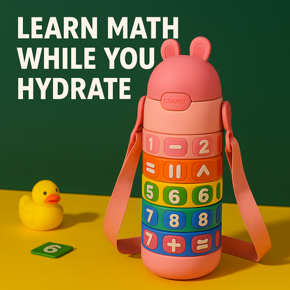 🎒 Smart Math Water Bottle: Learn & Stay Hydrated 💡