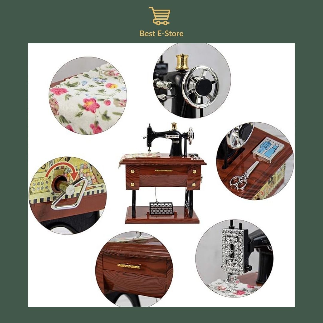 🎼 Charming Sewing Machine Music Box: Perfect Gift 🎁