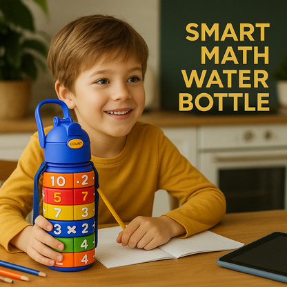 🎒 Smart Math Water Bottle: Learn & Stay Hydrated 💡