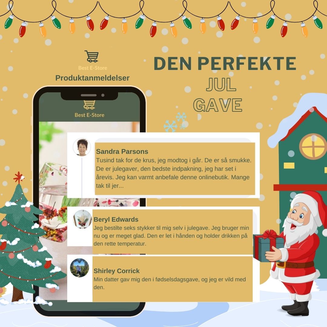 🌼Floral Fusion: Dobbeltvæggede glaskopper