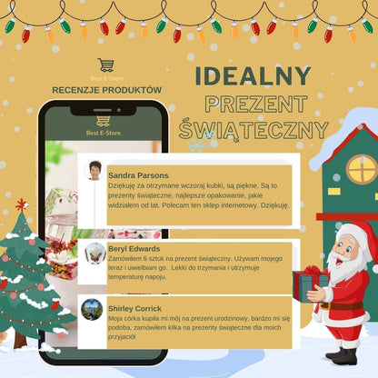 🌼 Floral Fusion: Szklane Kubki Podwójnymi Sciankami