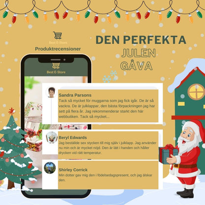 🌼Floral Fusion: Dubbelväggiga Glasmuggar