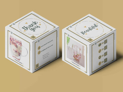 🌼Floral Fusion: Tupla Seinäiset Lasikupit