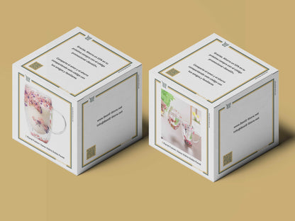 🌼Floral Fusion: Vasos Vidrio Doble Pared