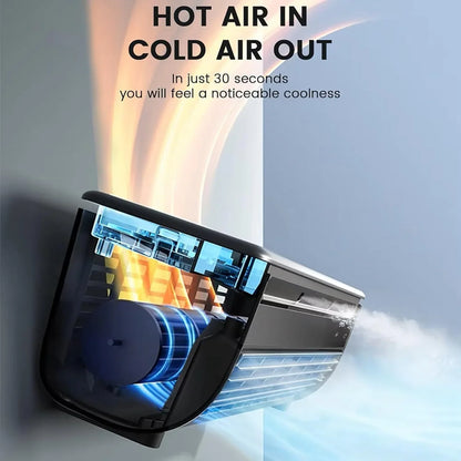 Portable Rechargeable Wall Mounted Air Conditioner Fan No Drilling