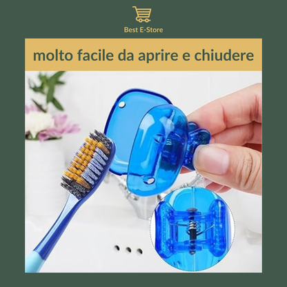 🎒 Protezioni Portatili Spazzolini Denti: Compagni Viaggio Colorati  Igienici 🌟