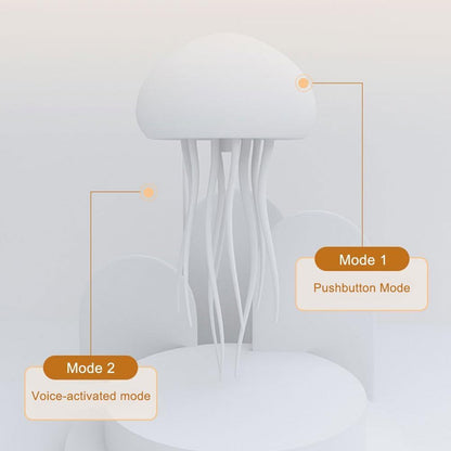 Floating Jellyfish Light Lamp - Voice Control RGB Gradient Moving Tentacles Flying Jelly Fish Bedside Table Lamp - Rechargeable Touch Sensor Hanging LED Dancing Jellyfish Night Lamps for Kids Adults