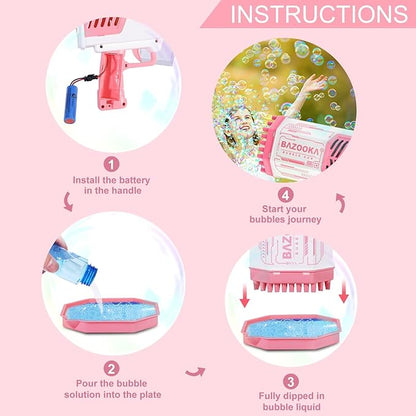 Bubble Machine Guns with light for kids