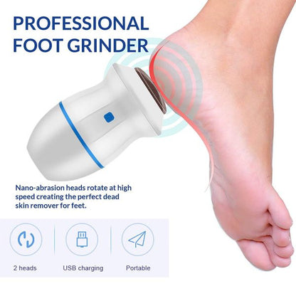 Foot File Electric Pedicure Callus Hard Skin Remover Foot Care Tools, USB Rechargeable Portable Waterproof Pedicure Set