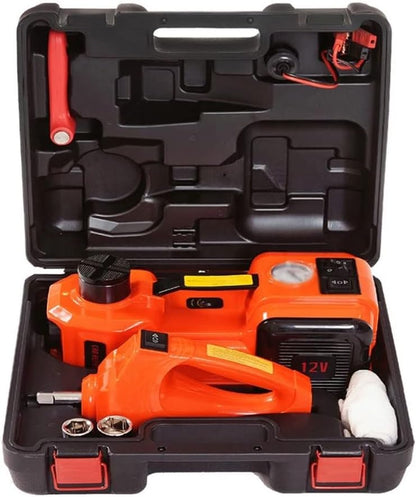 3 in 1 5ton Car Floor Jack Electric Hydraulic Car Jack 12V with Inflator Pump LED Light for Truck Tire Repair Tool