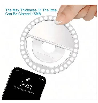 Clip-On Selfie Ring Light
