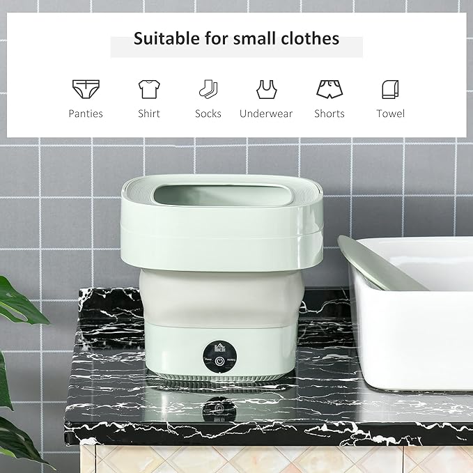 Portable Folding Washing Machine – 16L Mini Washer With 3 Modes